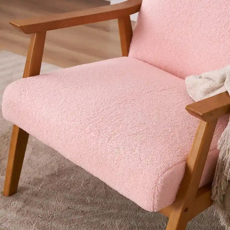 Mid-Century Modern Wood Frame Accent Chair