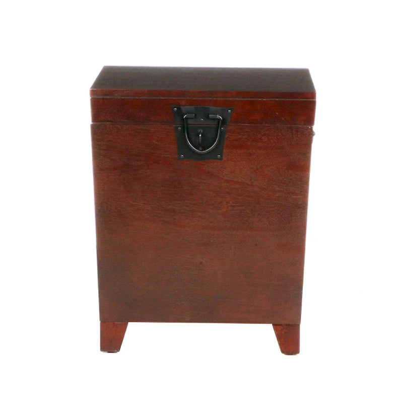 Espresso Storage Trunk Side Table