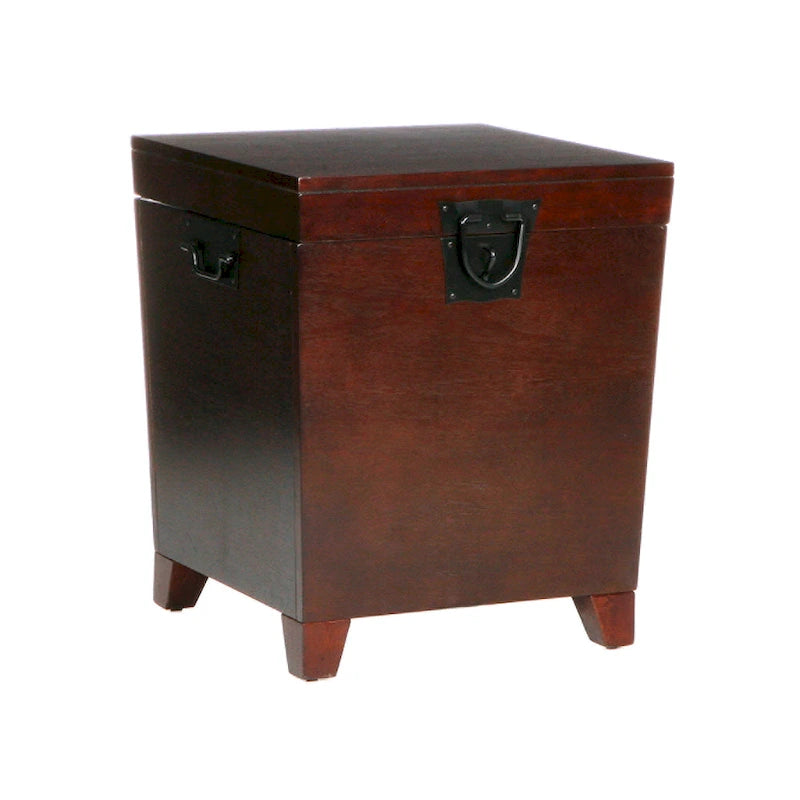 Espresso Storage Trunk Side Table