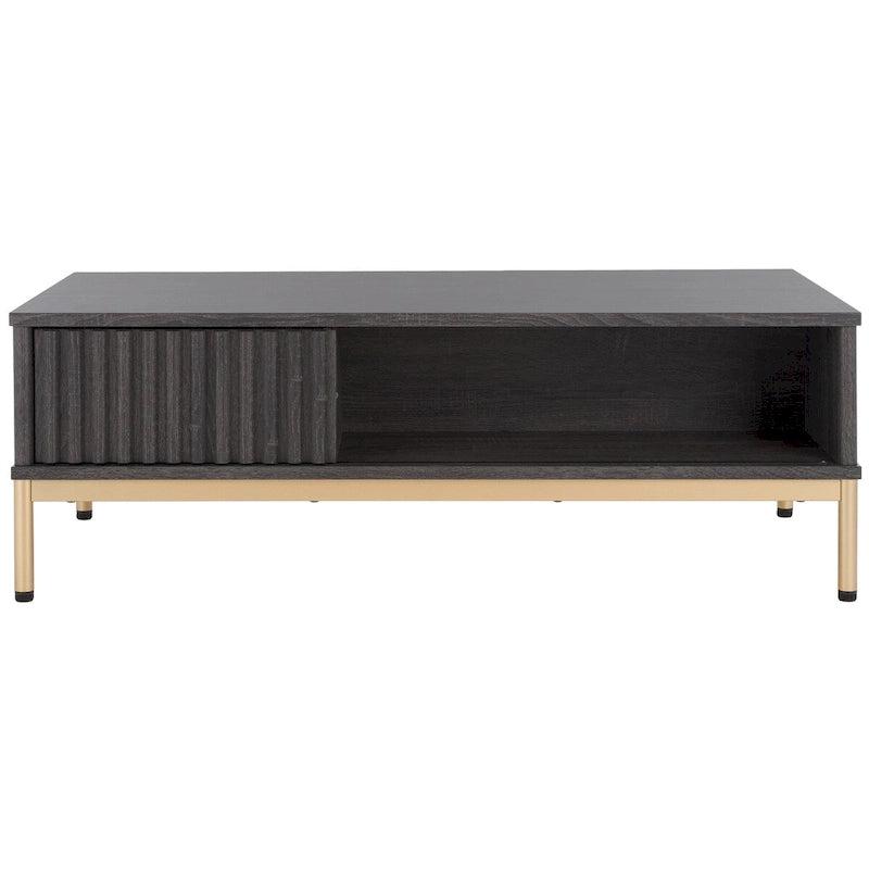 2-Door Storage Coffee Table - 43.7 W x 21.5 D x 15.4 H in.