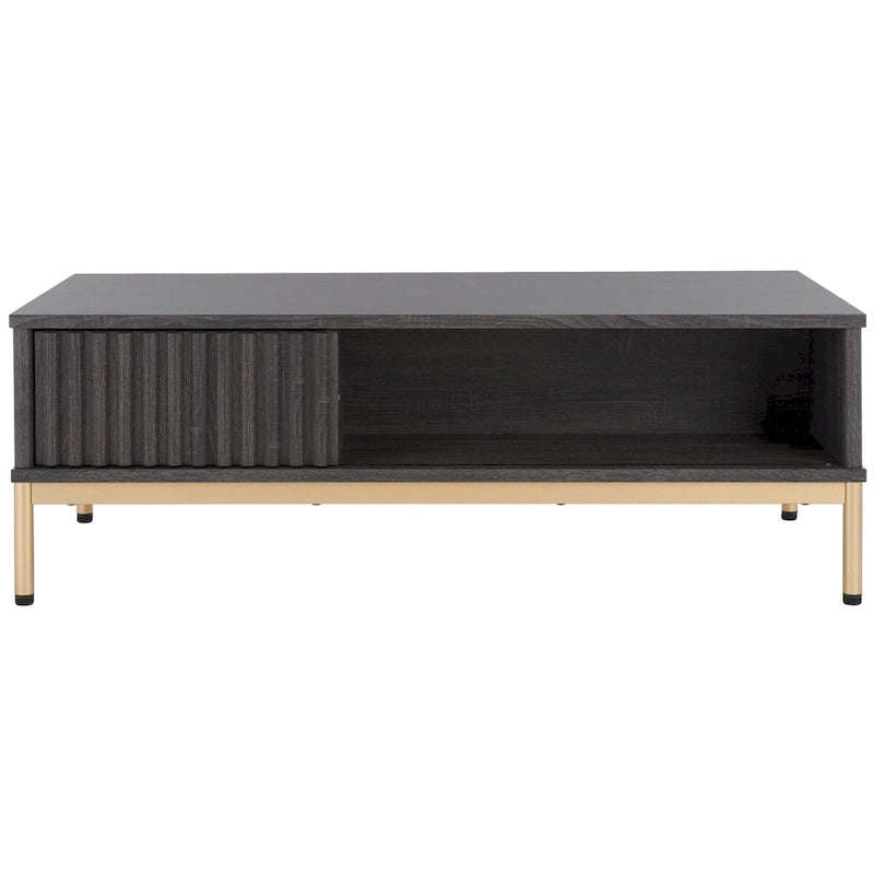 2-Door Storage Coffee Table - 43.7 W x 21.5 D x 15.4 H in.