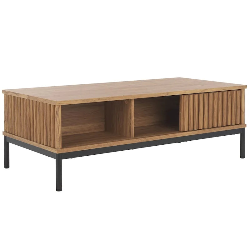 2-Door Storage Coffee Table - 43.7 W x 21.5 D x 15.4 H in.