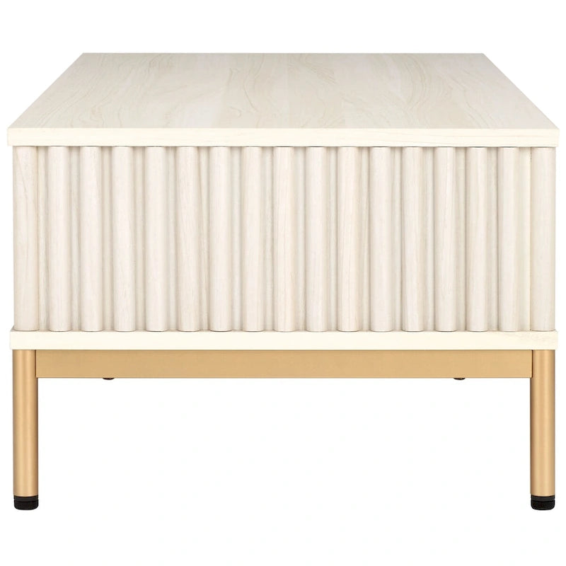 2-Door Storage Coffee Table - 43.7 W x 21.5 D x 15.4 H in.