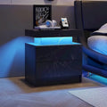 19.3-Inch LED Nightstand with Two Drawers