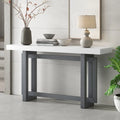 Moderne consoletafel met blad in betonlook
