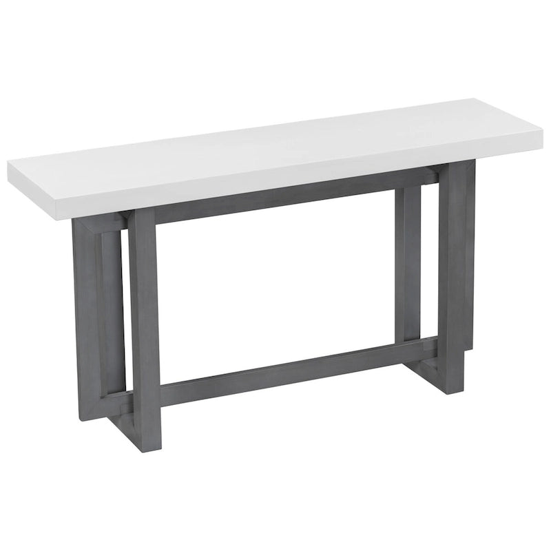 Moderne consoletafel met blad in betonlook