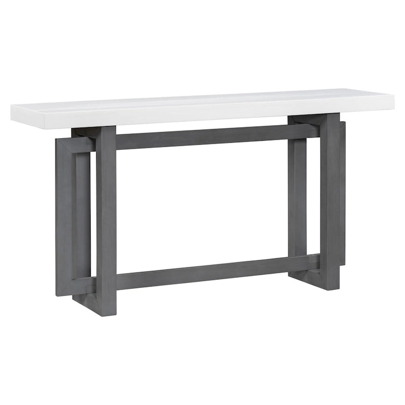 Moderne consoletafel met blad in betonlook