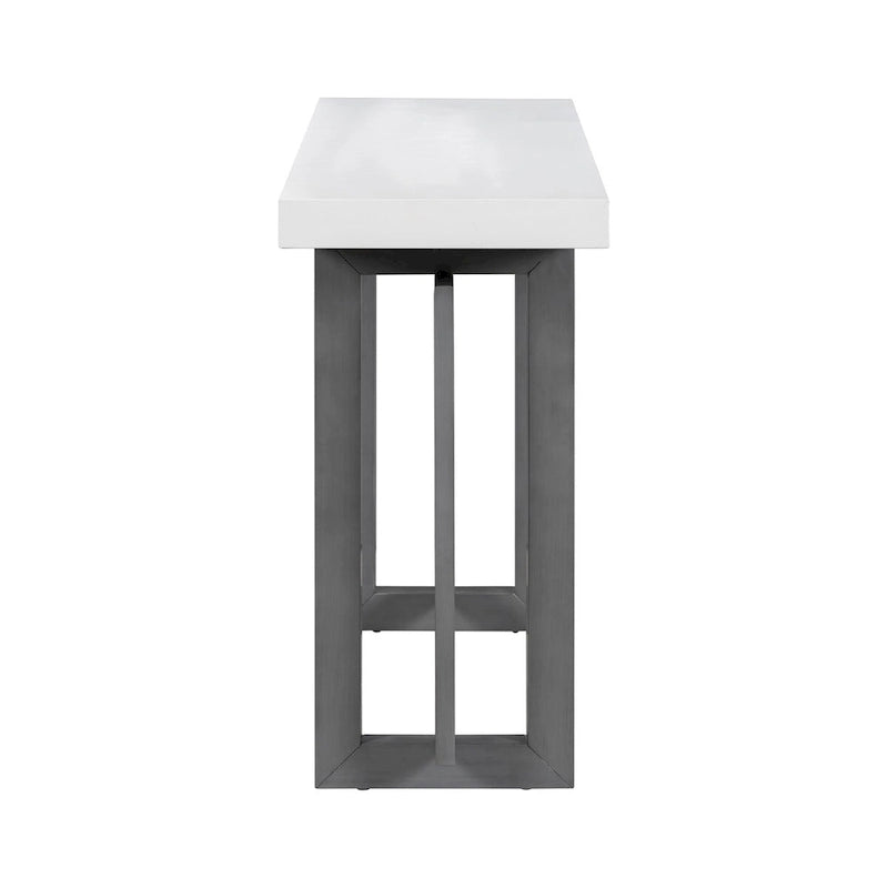 Moderne consoletafel met blad in betonlook