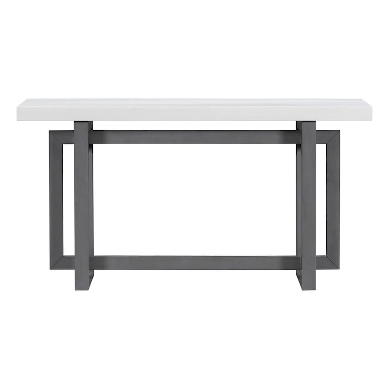 Moderne consoletafel met blad in betonlook