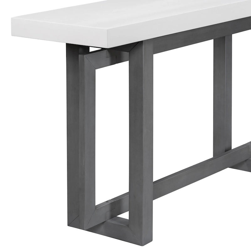Moderne consoletafel met blad in betonlook