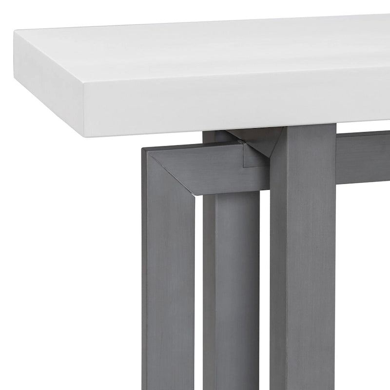Moderne consoletafel met blad in betonlook