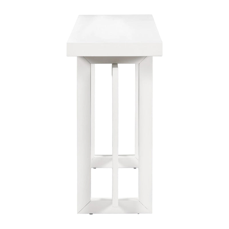 Moderne consoletafel met blad in betonlook