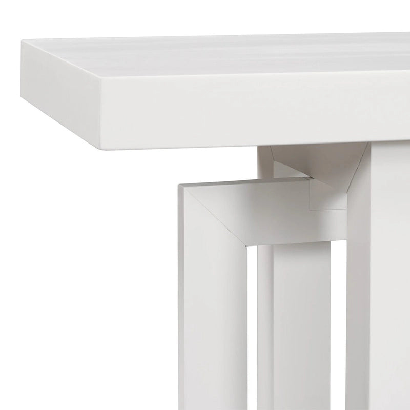 Moderne consoletafel met blad in betonlook
