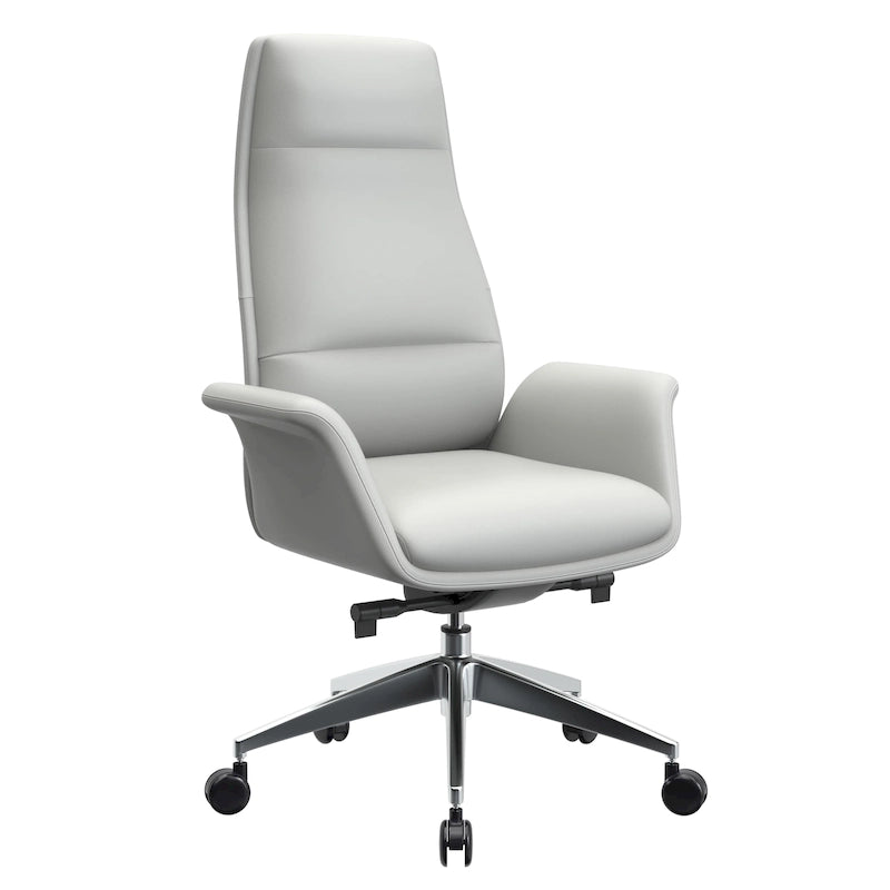 High-Back Faux Leather Office Chair with Swivel and Tilt