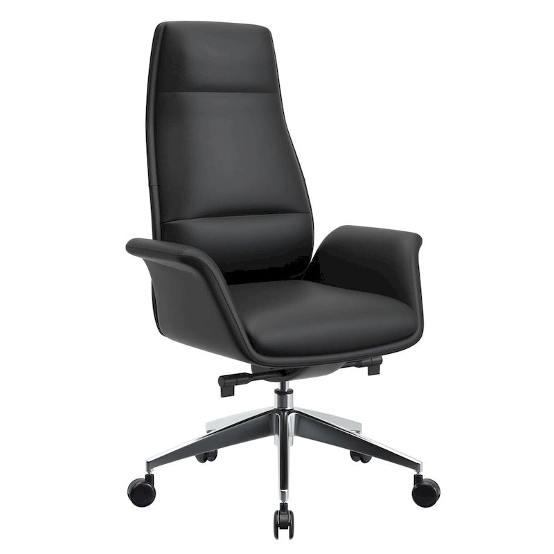 High-Back Faux Leather Office Chair with Swivel and Tilt