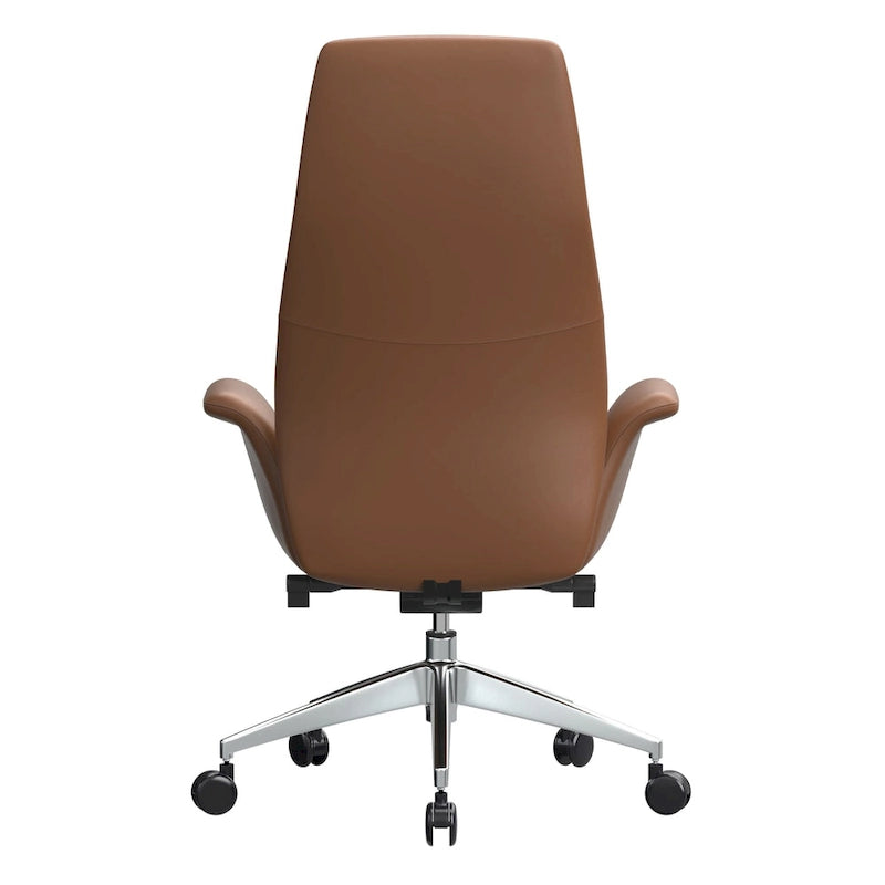 High-Back Faux Leather Office Chair with Swivel and Tilt