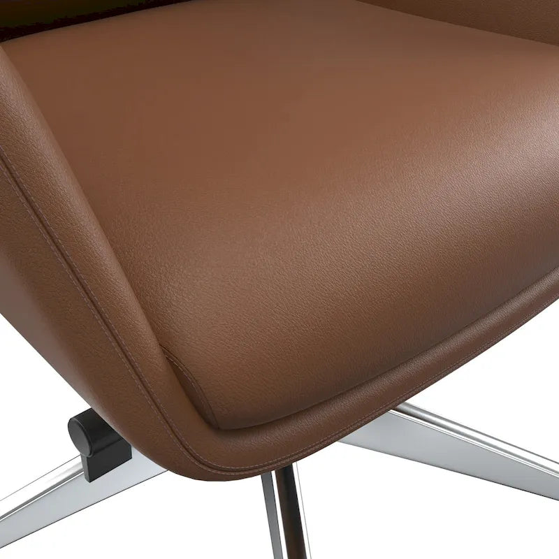 High-Back Faux Leather Office Chair with Swivel and Tilt