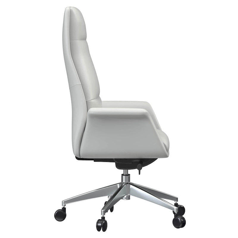 High-Back Faux Leather Office Chair with Swivel and Tilt