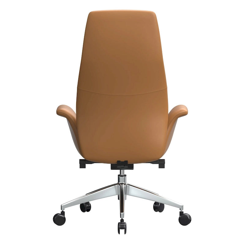 High-Back Faux Leather Office Chair with Swivel and Tilt