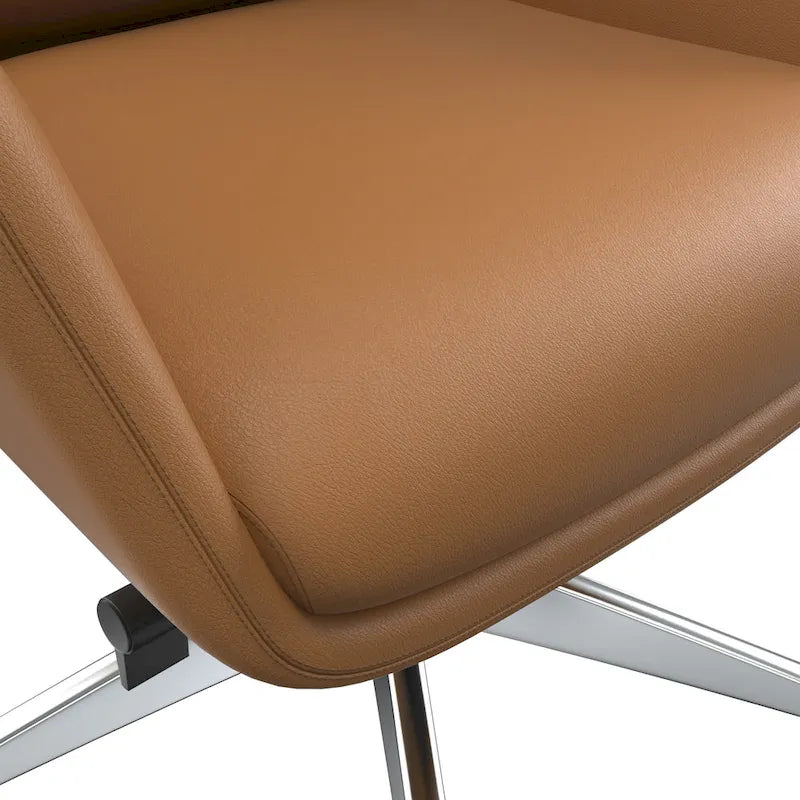 High-Back Faux Leather Office Chair with Swivel and Tilt