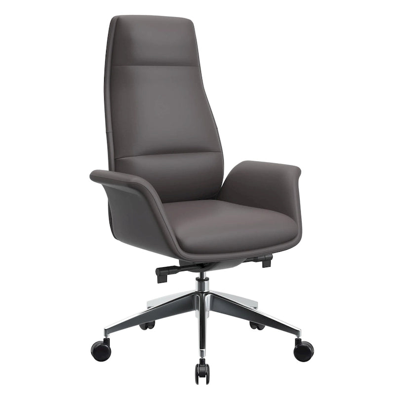 High-Back Faux Leather Office Chair with Swivel and Tilt