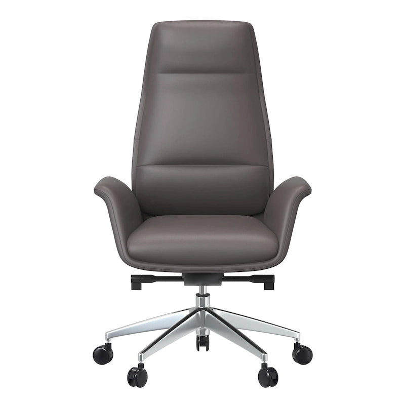 High-Back Faux Leather Office Chair with Swivel and Tilt