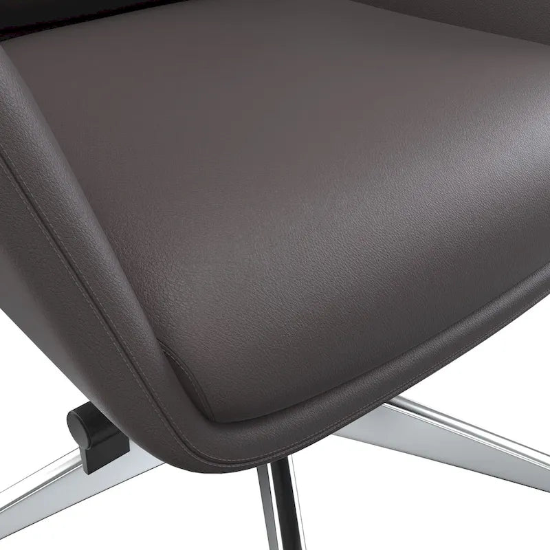 High-Back Faux Leather Office Chair with Swivel and Tilt