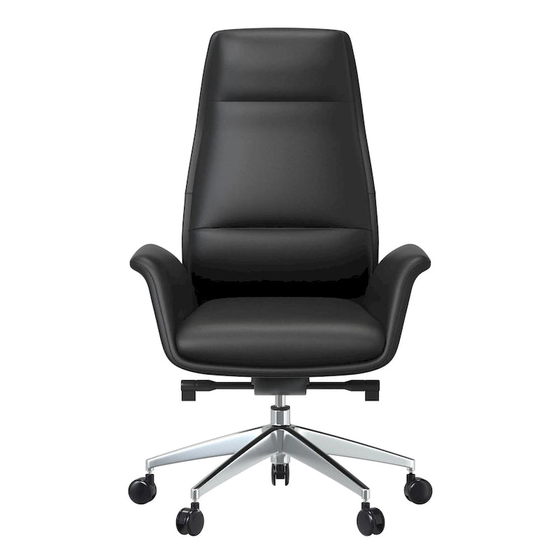High-Back Faux Leather Office Chair with Swivel and Tilt
