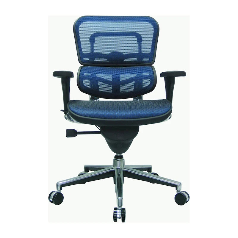 Verstellbarer ergonomischer Bürostuhl aus Netzstoff mit Kopfstütze