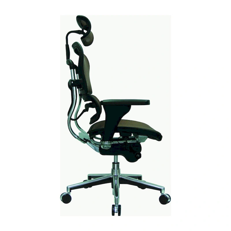 Verstellbarer ergonomischer Bürostuhl aus Netzstoff mit Kopfstütze