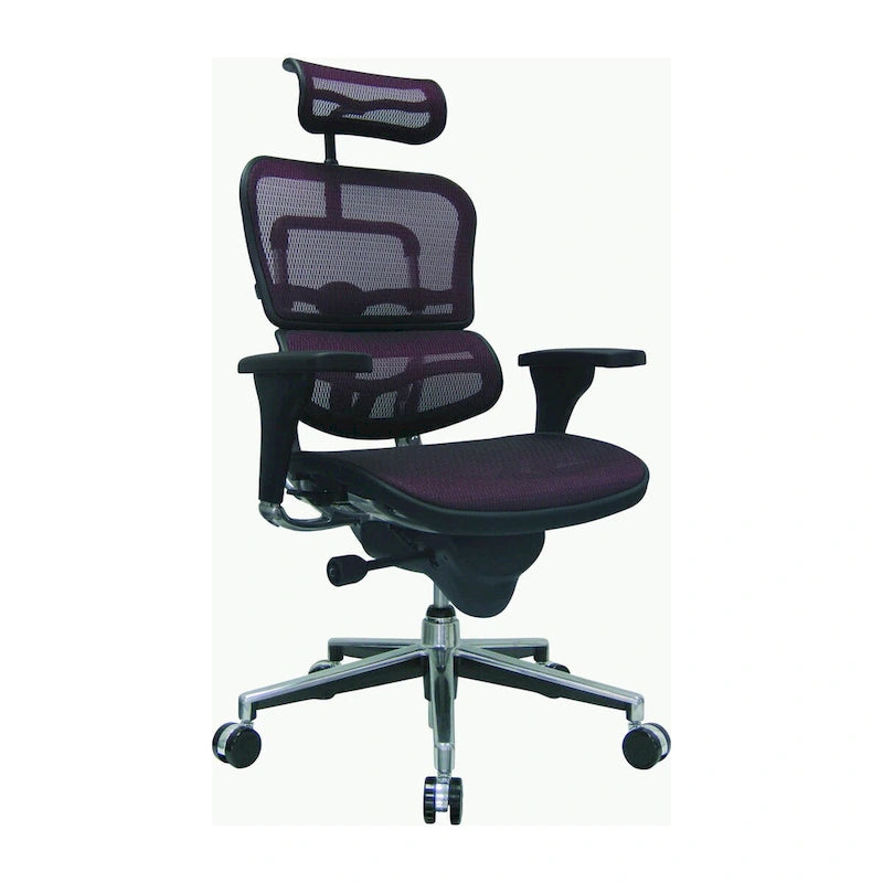 Verstellbarer ergonomischer Bürostuhl aus Netzstoff mit Kopfstütze