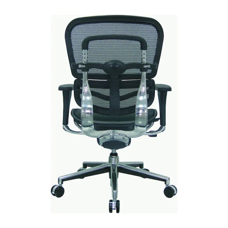 Verstellbarer ergonomischer Bürostuhl aus Netzstoff mit Kopfstütze