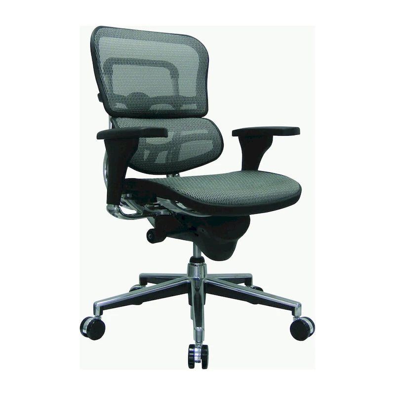 Verstellbarer ergonomischer Bürostuhl aus Netzstoff mit Kopfstütze
