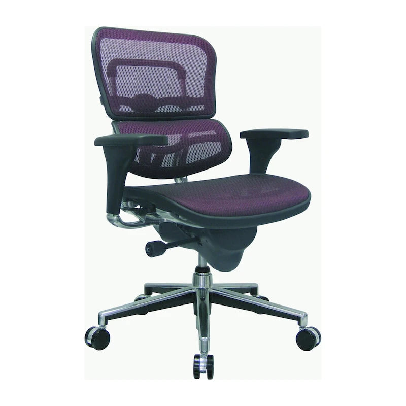 Verstellbarer ergonomischer Bürostuhl aus Netzstoff mit Kopfstütze
