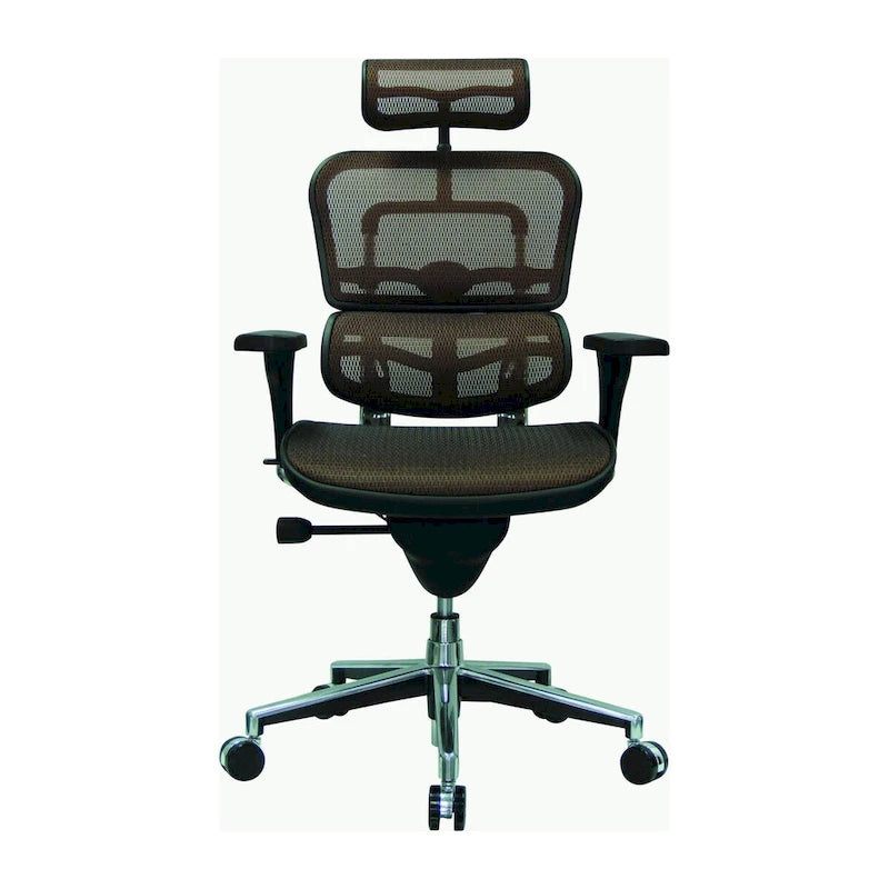 Verstellbarer ergonomischer Bürostuhl aus Netzstoff mit Kopfstütze