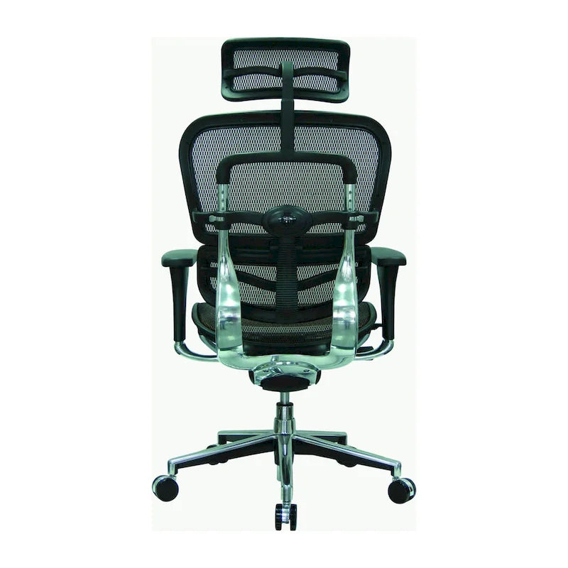Verstellbarer ergonomischer Bürostuhl aus Netzstoff mit Kopfstütze