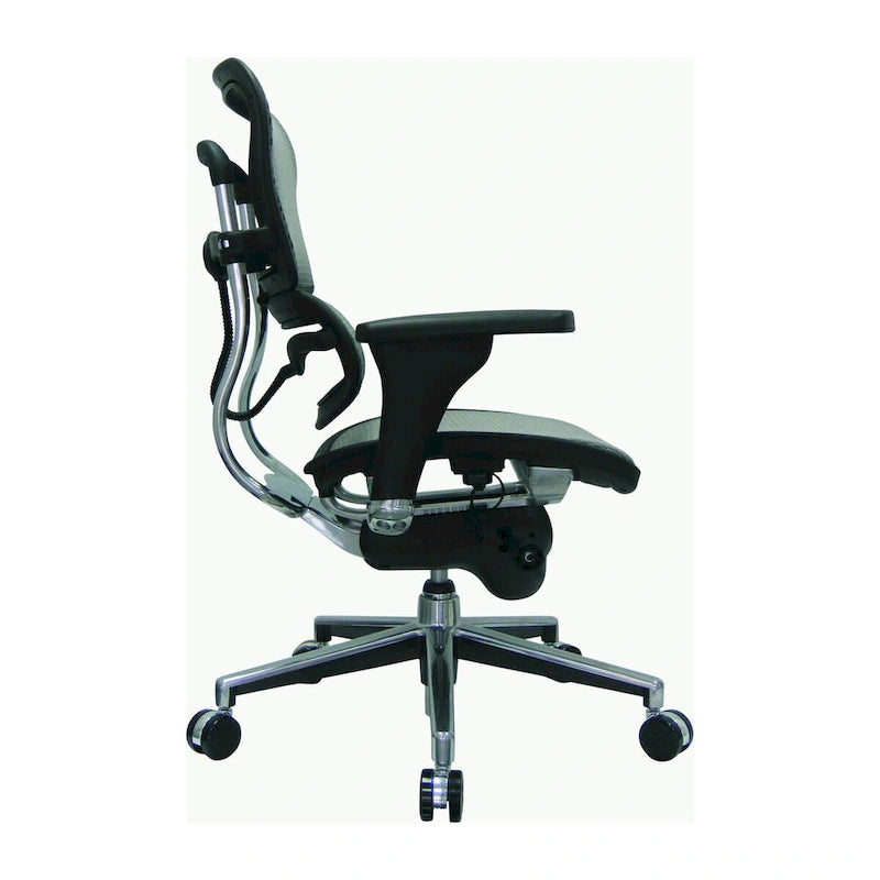 Verstellbarer ergonomischer Bürostuhl aus Netzstoff mit Kopfstütze