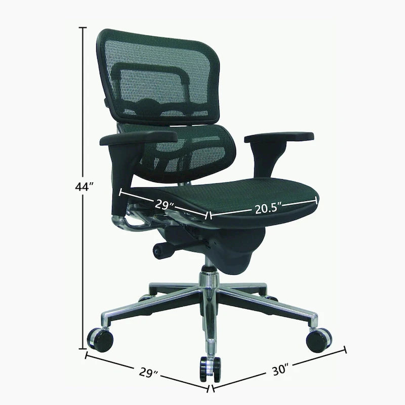 Verstellbarer ergonomischer Bürostuhl aus Netzstoff mit Kopfstütze