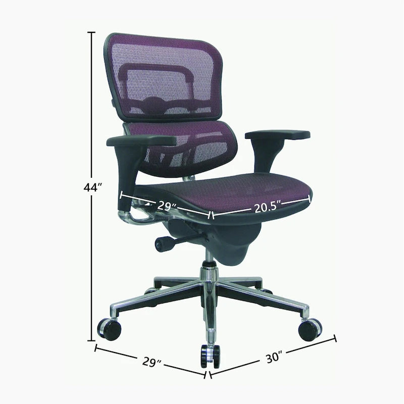 Verstellbarer ergonomischer Bürostuhl aus Netzstoff mit Kopfstütze