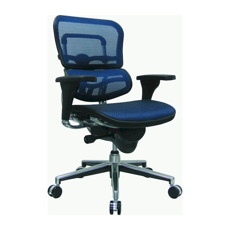 Verstellbarer ergonomischer Bürostuhl aus Netzstoff mit Kopfstütze
