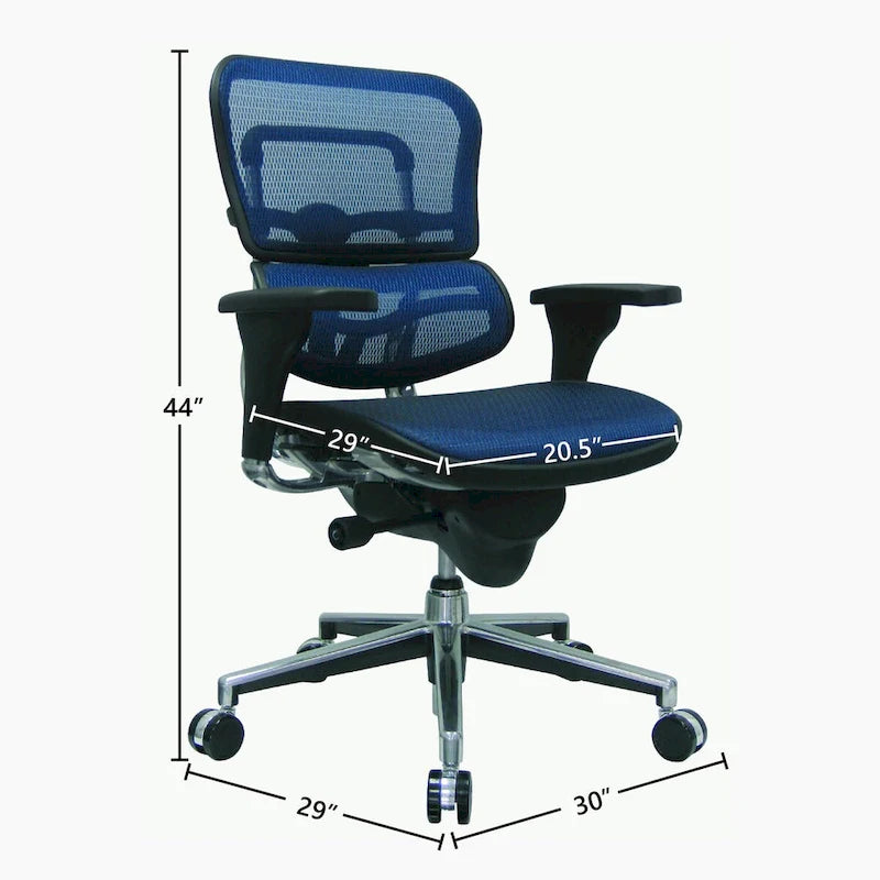 Verstellbarer ergonomischer Bürostuhl aus Netzstoff mit Kopfstütze