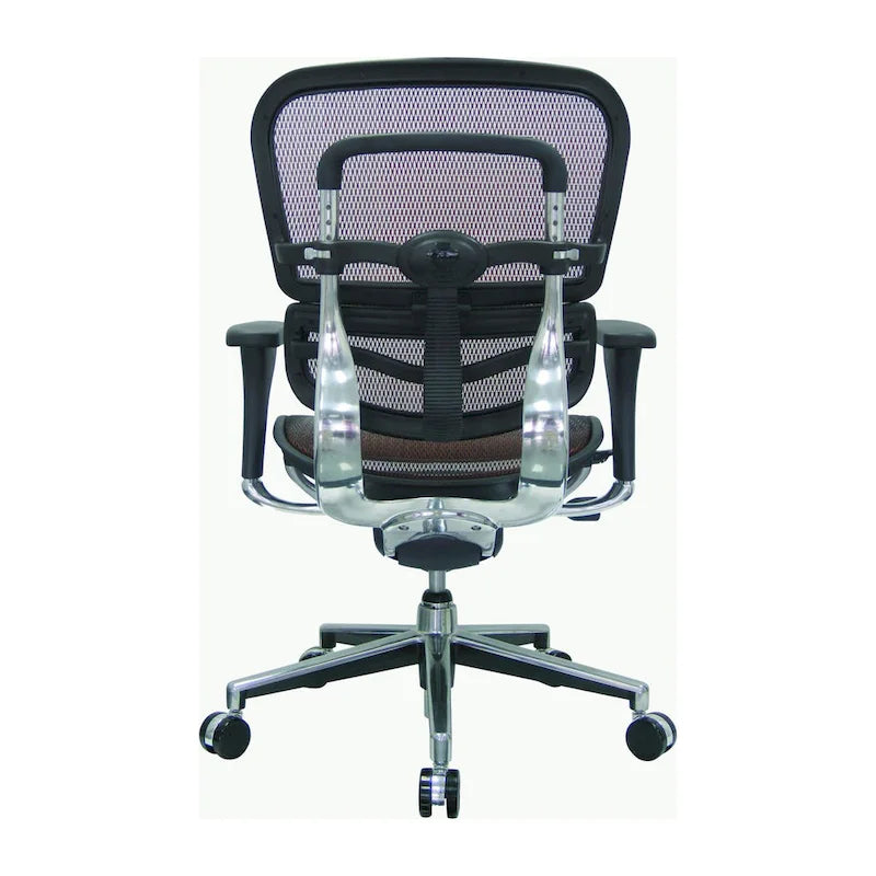 Verstellbarer ergonomischer Bürostuhl aus Netzstoff mit Kopfstütze