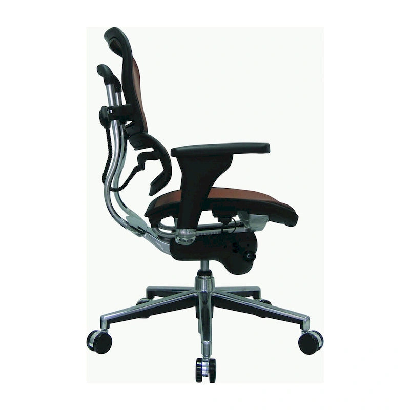 Verstellbarer ergonomischer Bürostuhl aus Netzstoff mit Kopfstütze