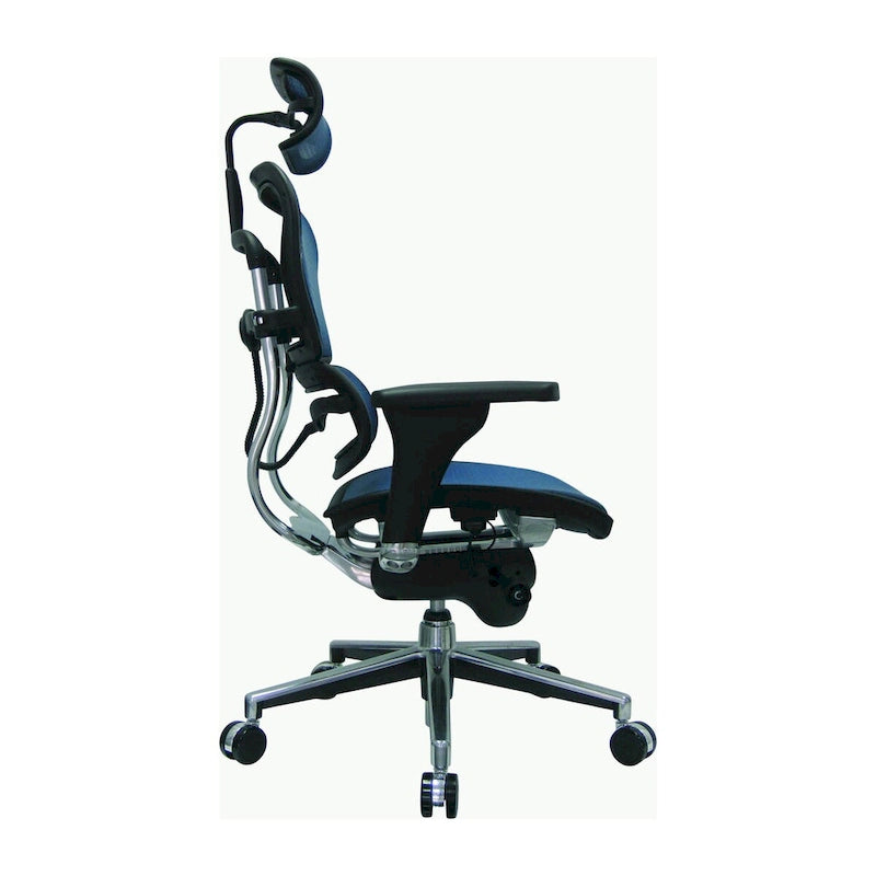Verstellbarer ergonomischer Bürostuhl aus Netzstoff mit Kopfstütze