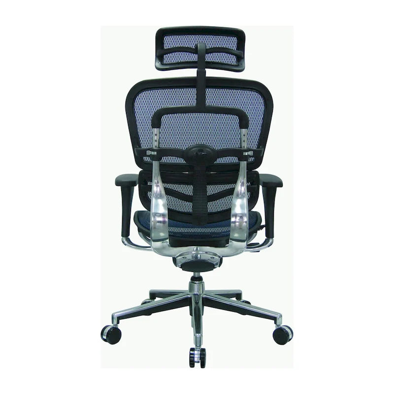 Verstellbarer ergonomischer Bürostuhl aus Netzstoff mit Kopfstütze