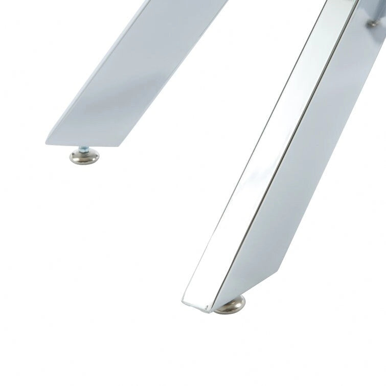 45.3-Inch Tempered Glass Console Table with Metal Legs