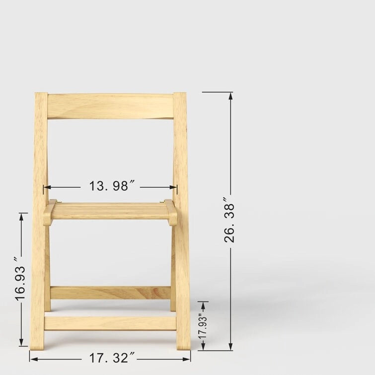 Opvouwbare eetkamerstoelen voor buiten van massief hout, set van 2